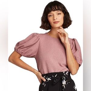 Women’s Puff Sleeve Short Sleeve Shirt - A New Day Size M